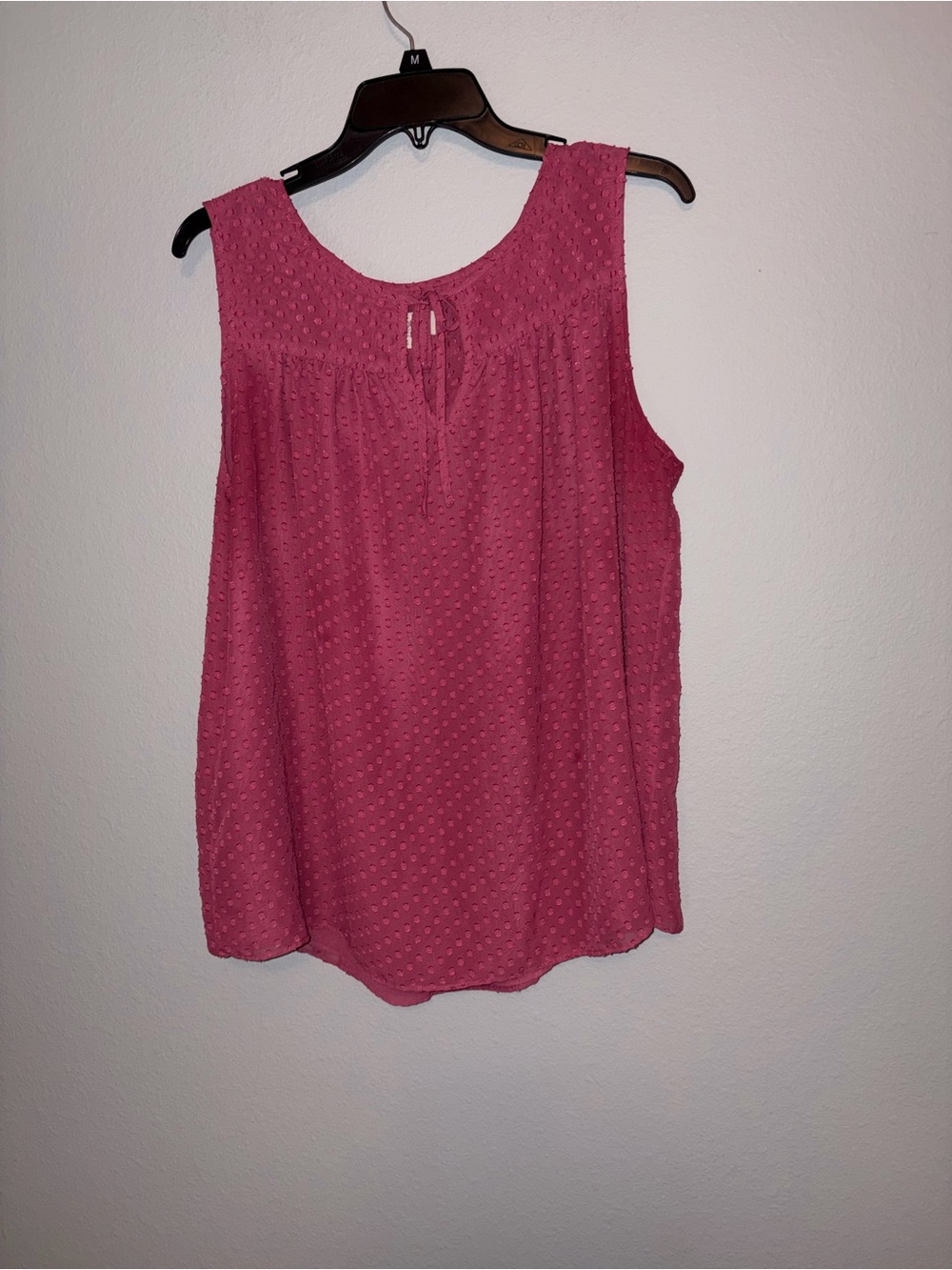 LOFT Dark Rose Babydoll Sleeveless Top Size XL
